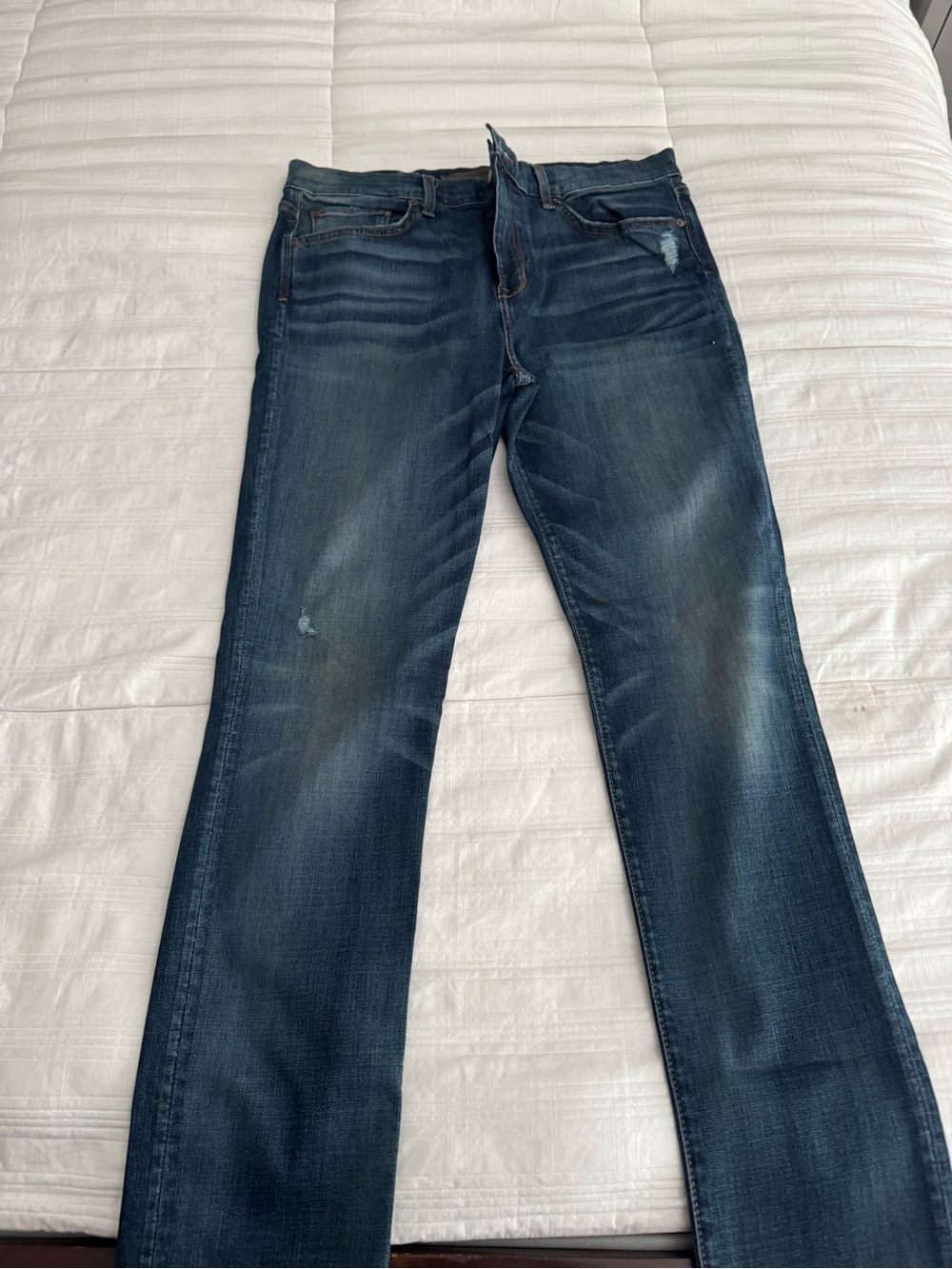 Men's Dark Blue Washed Jeans